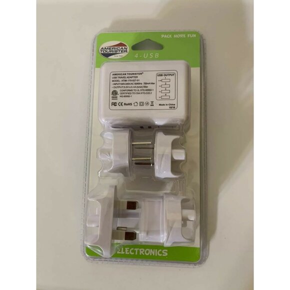 American Tourister Travel AC Converter Adapter set w/ 4 USB AC adapter 100v-240v - Picture 1 of 4